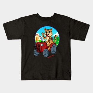 Tractor Critters Cat Kids T-Shirt